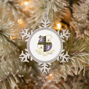 Mu Phi Epsilon Wapen van de Orde Tin Sneeuwvlok Ornament