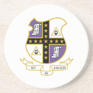 Mu Phi Epsilon Wapen van de Orde Zandsteen Onderzetter