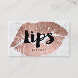 MUA make-up lips roos gouden typografie marmer Visitekaartje