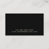 MUA roze en zwart-gekleurde penseellijn Visitekaartje (Achterkant)