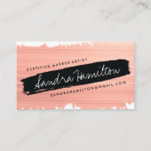 MUA roze en zwart-gekleurde penseellijn Visitekaartje (Voorkant)