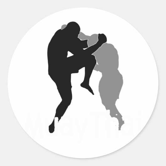 Muay Thai2 Ronde Sticker (Voorkant)