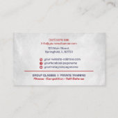 Muay Thai aanvallende coach - Visitekaartje (Achterkant)