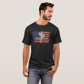  Muay Thai American Flag Funny Funny Kickbo T-shirt (Voorkant volledig)