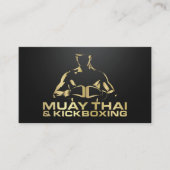 Muay Thai and Kickboxing Coach - Black and Gold Visitekaartje (Voorkant)