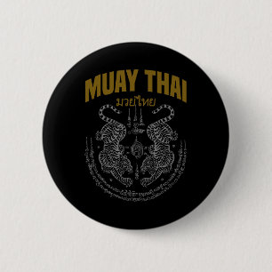 Muay Thai Art Twin Tigers Muay Thai Fighter MMA Ma Ronde Button 5,7 Cm