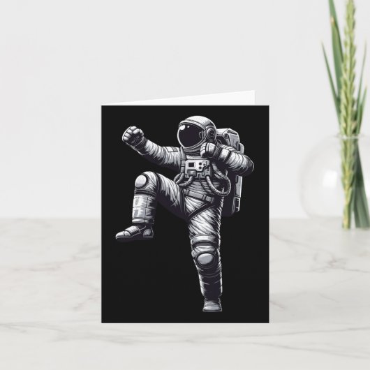 Muay Thai Astronaut Kickboksen Kaart (Voorkant)