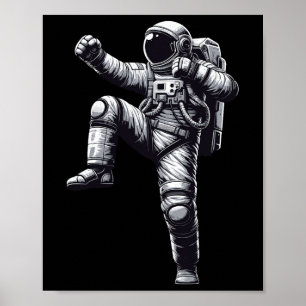 Muay Thai Astronaut Kickboksen Poster