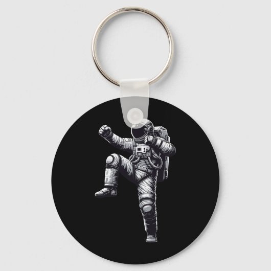 Muay Thai Astronaut Kickboksen Sleutelhanger (Voorkant)