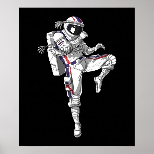 Muay Thai Astronaut Poster (Voorkant)