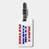 Muay Thai Bagagelabel (Voorkant verticaal)