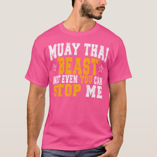 Muay Thai Beast Funny Fan Coach Idee T-shirt (Voorkant)