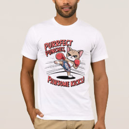 Muay Thai Boksen Schattigee Anime Cat T-shirt