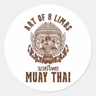 Muay Thai Boksen Thai Boksen Bokser Kunst Van 8 Le Ronde Sticker