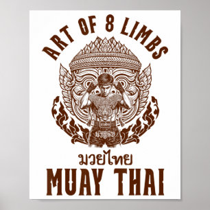Muay Thai Boksen Thaise Boksen Boksen Kunst van 8  Poster