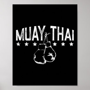 Muay Thai boksen voor liefhebbers van vechtsporten Poster