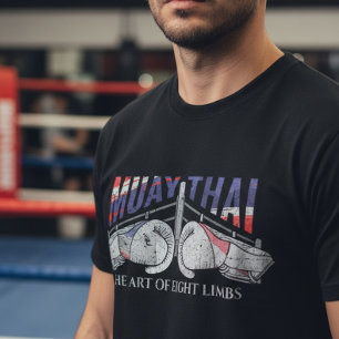 Muay Thai Bokshandschoenen & Ringontwerp T-shirt