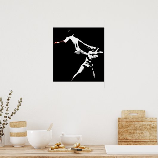 Muay Thai Boxing Action Poster (Keuken)