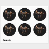 Muay Thai Boxing Action Ronde Sticker (Vel)