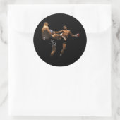 Muay Thai Boxing Action Ronde Sticker (Tas)
