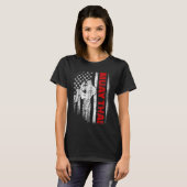 Muay Thai Boxing Amerikaanse vlag T-shirt (Voorkant volledig)