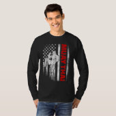 Muay Thai Boxing Amerikaanse vlag T-shirt (Voorkant volledig)