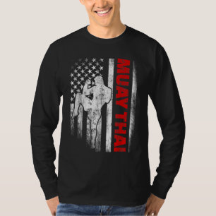 Muay Thai Boxing Amerikaanse vlag T-shirt