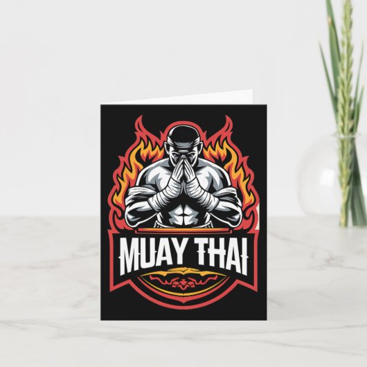 Muay Thai Boxing Fighter Kaart (Voorkant)