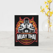 Muay Thai Boxing Fighter Kaart (Gele Bloem)