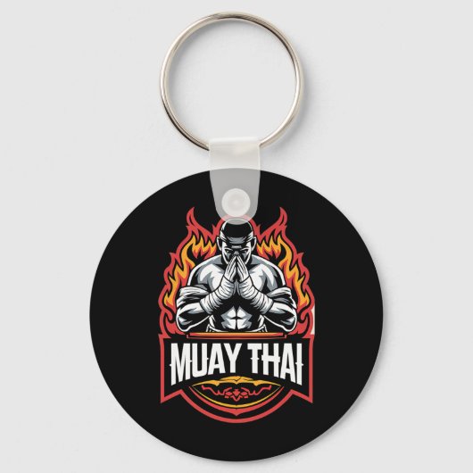 Muay Thai Boxing Fighter Sleutelhanger (Voorkant)