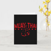 Muay Thai Boxing for Martial Arts Lover Kaart (Gele Bloem)