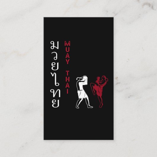 Muay Thai Boxing Martial Arts Visitekaartje (Voorkant)