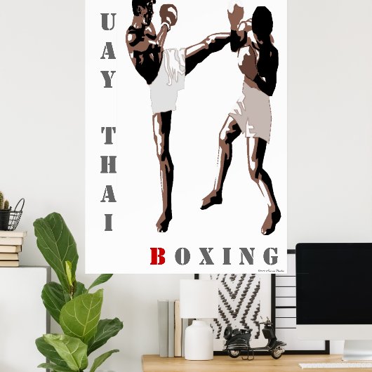 Muay Thai Boxing Poster (Thuiskantoor)
