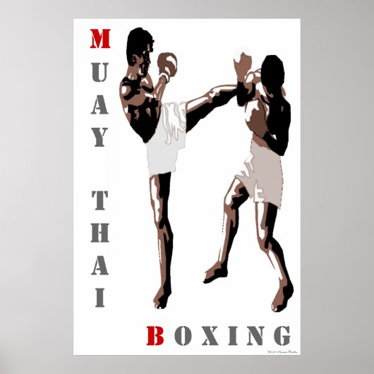 Muay Thai Boxing Poster (Voorkant)