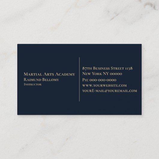 Muay Thai Boxing Visitekaartje (Achterkant)