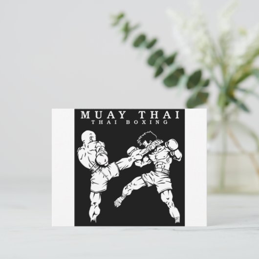 muay thai briefkaart (Staand voorkant)