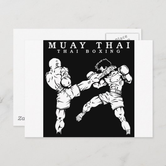 muay thai briefkaart (Voorkant / Achterkant)