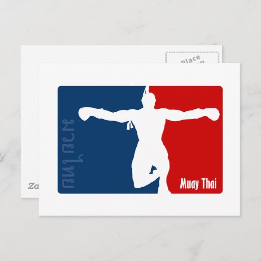 Muay Thai Briefkaart (Voorkant / Achterkant)