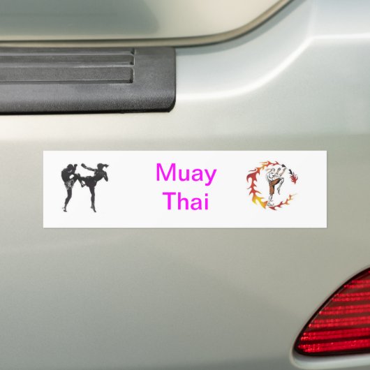 Muay Thai Bumpersticker (Op auto)