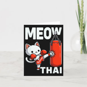 Muay Thai Cat Boxing Martial Arts Fighter Sport Cu Kaart