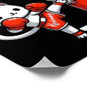 Muay Thai Cat Boxing Martial Arts Fighter Sport Cu Poster (Hoek)