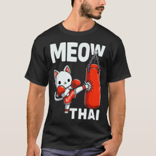 Muay Thai Cat Boxing Martial Arts Fighter Sport Cu T-shirt