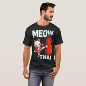 Muay Thai Cat Boxing Martial Arts Fighter Sport Cu T-shirt (Voorkant volledig)