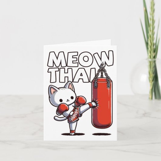 Muay Thai Cat Kaart (Voorkant)