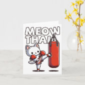 Muay Thai Cat Kaart (Gele Bloem)