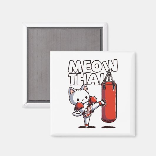 Muay Thai Cat Magneet (Voorkant / Achterkant)