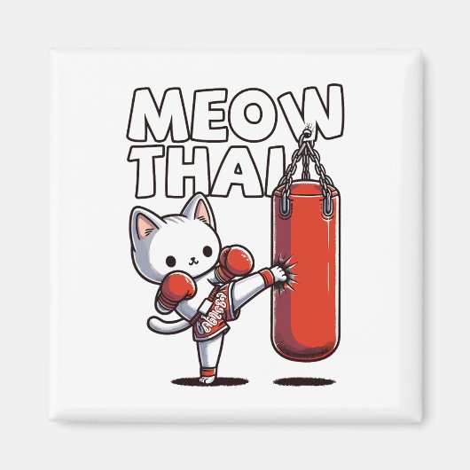 Muay Thai Cat Magneet (Voorkant)