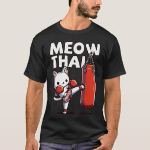 Muay Thai Cat Meow Thai Boksen voor Jeugd Mua T-shirt