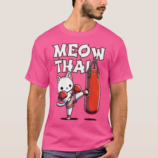 Muay Thai Cat Meow Thai Boksen voor Jeugd Muay T-shirt (Voorkant)