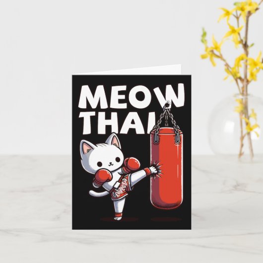 Muay Thai Cat Meow Thai Kaart (Gele Bloem)